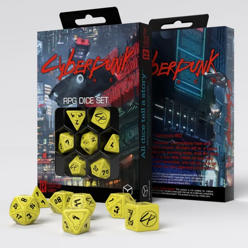 Cyberpunk Red - Dice Set : Danger-Zone - Q Workshop